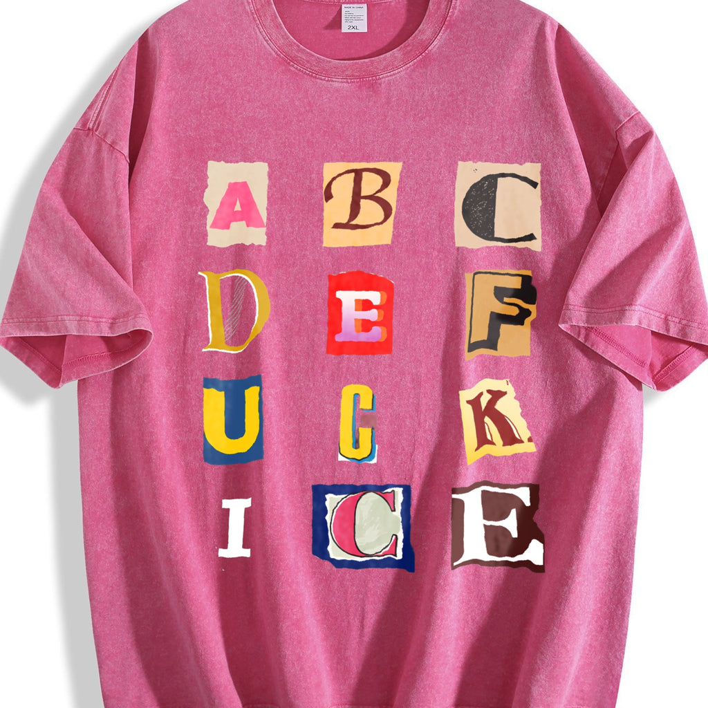 Anti Ice F Ck Magazine Letters Vintage Washed T-Shirt product image 5