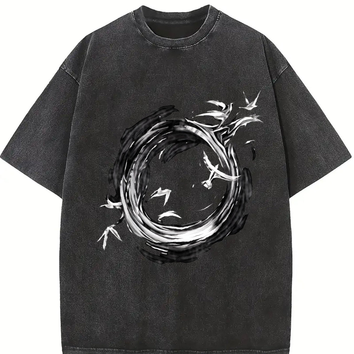 Black Dragon Circle Vintage Washed T-Shirt product image 2