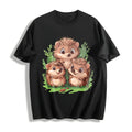 Summer A With Three Brown Hedgehogs Nestled In Green Grass product image 1