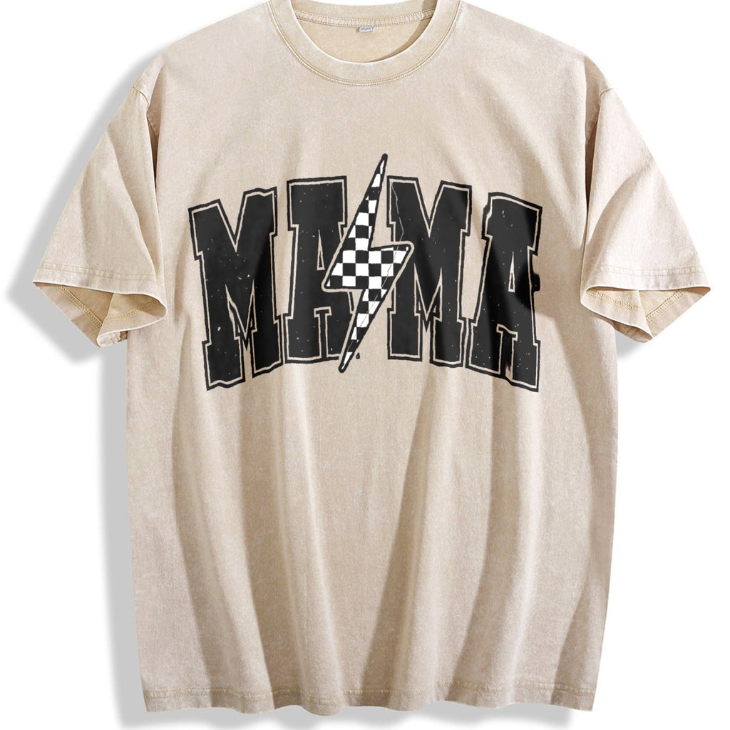 Mama Lightning Bolt Vintage Washed T-Shirt product image 1