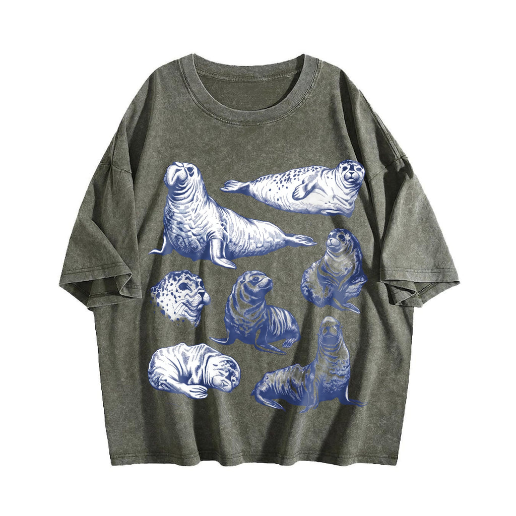 Seal 90s Tattoo Vintage Washed T-Shirt product image 4