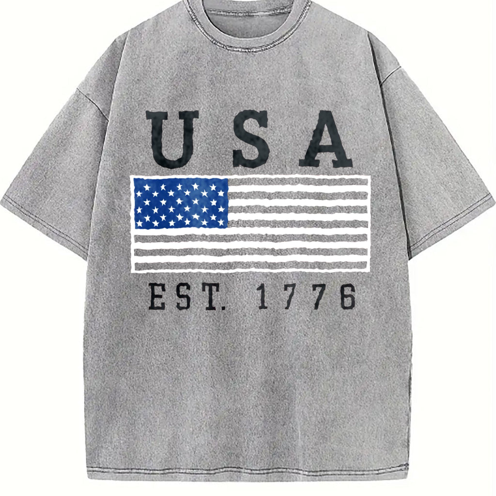 USA Flag Vintage Washed T-Shirt product image 5