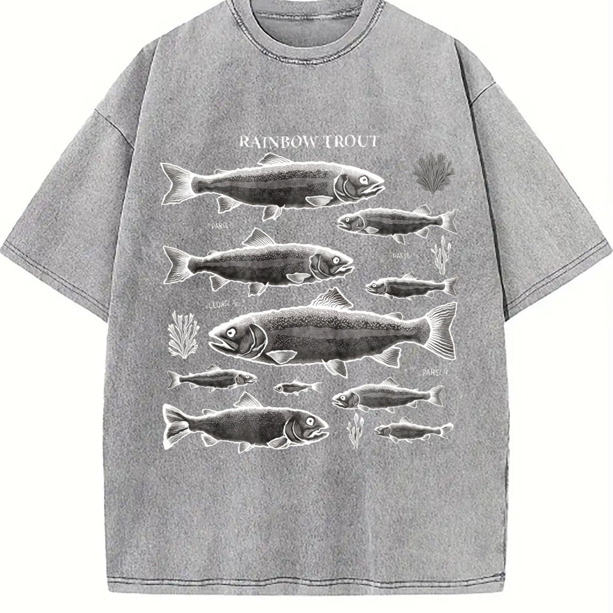Rainbow Trout Fish 90s Vintage Washed T-Shirt product image 5