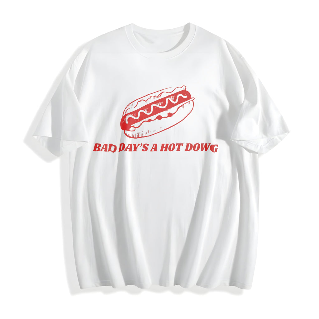 Bad Day To Be A Hot Dog Ironic Funny Meme Boxy Dtg Cotton product image 2