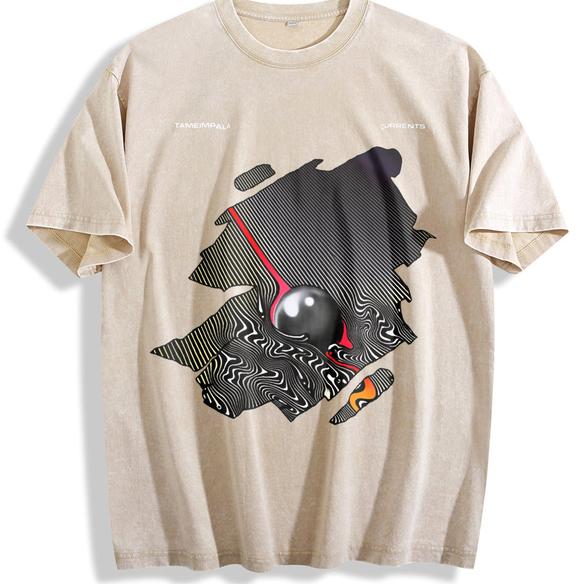 Psychedelic Visual Effects Sphere Vintage Washed T-Shirt product image 1