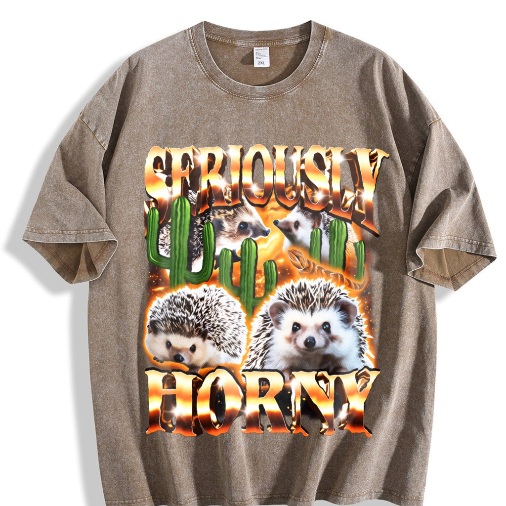 Seriously Horny Funny Offensive Bootleg Vintage Washed product image 3