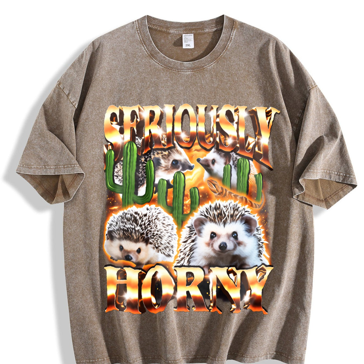 Seriously Horny Funny Offensive Bootleg Vintage Washed product image 3