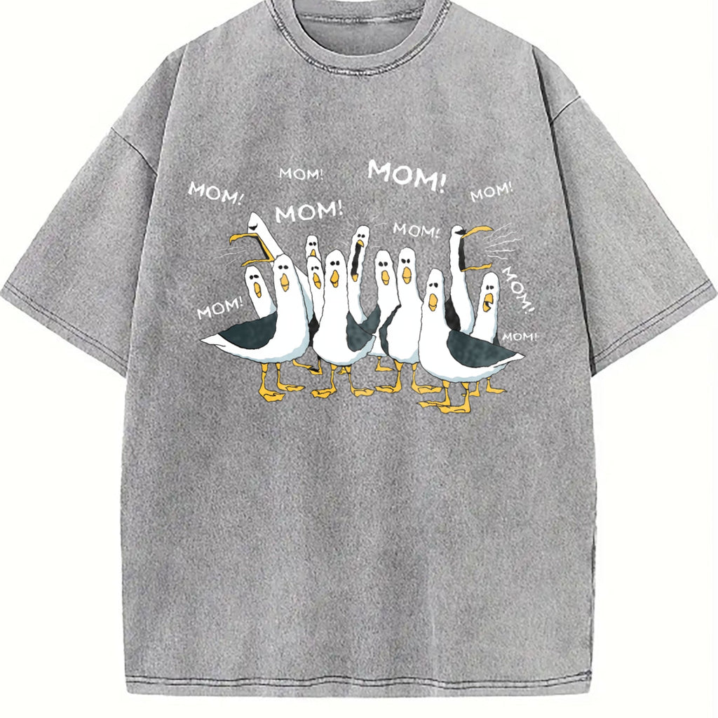 Seagull Mom Vintage Washed T-Shirt product image 4