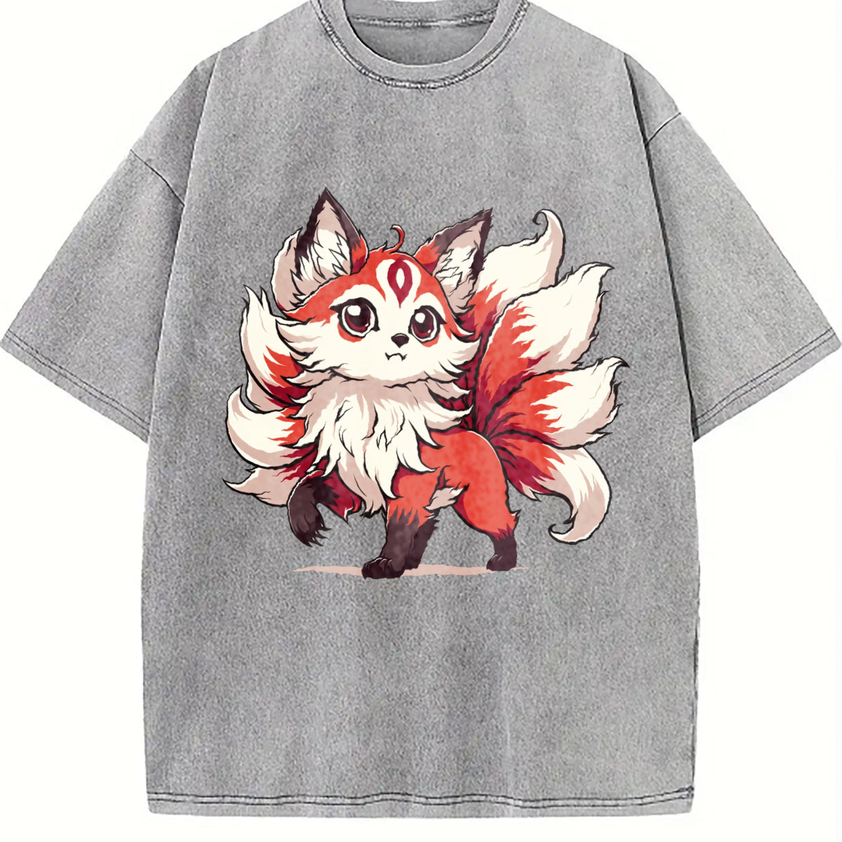 Summer A Red And White Nine-tailed Fox Vintage Washed product image 5