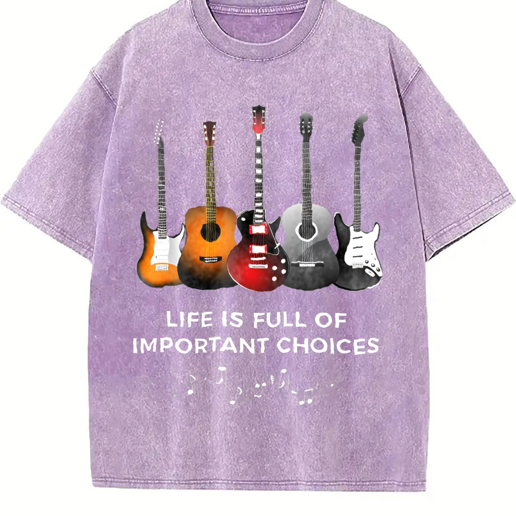 Music Note & Guitar Lyric - For Musicians Vintage Washed product image 6