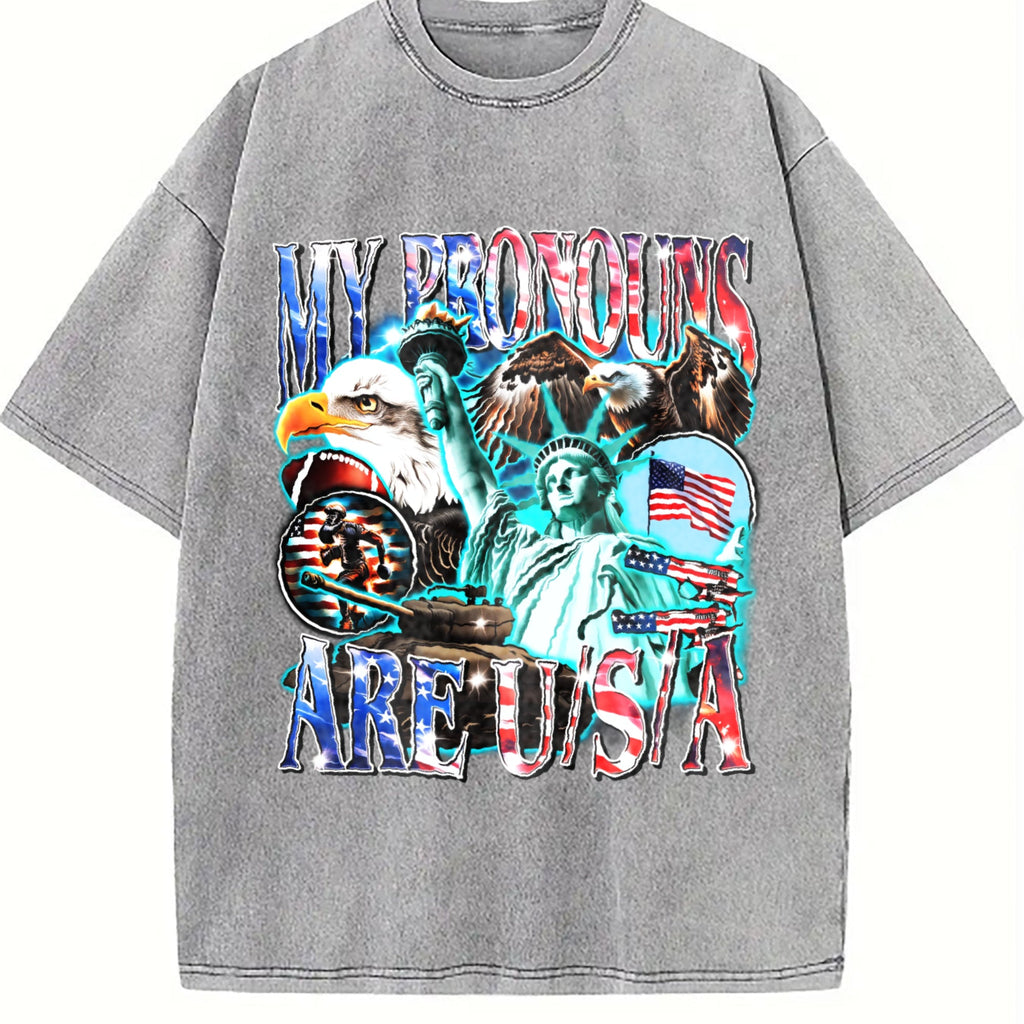 My Pronouns Are USA Vintage Washed T-Shirt product image 5