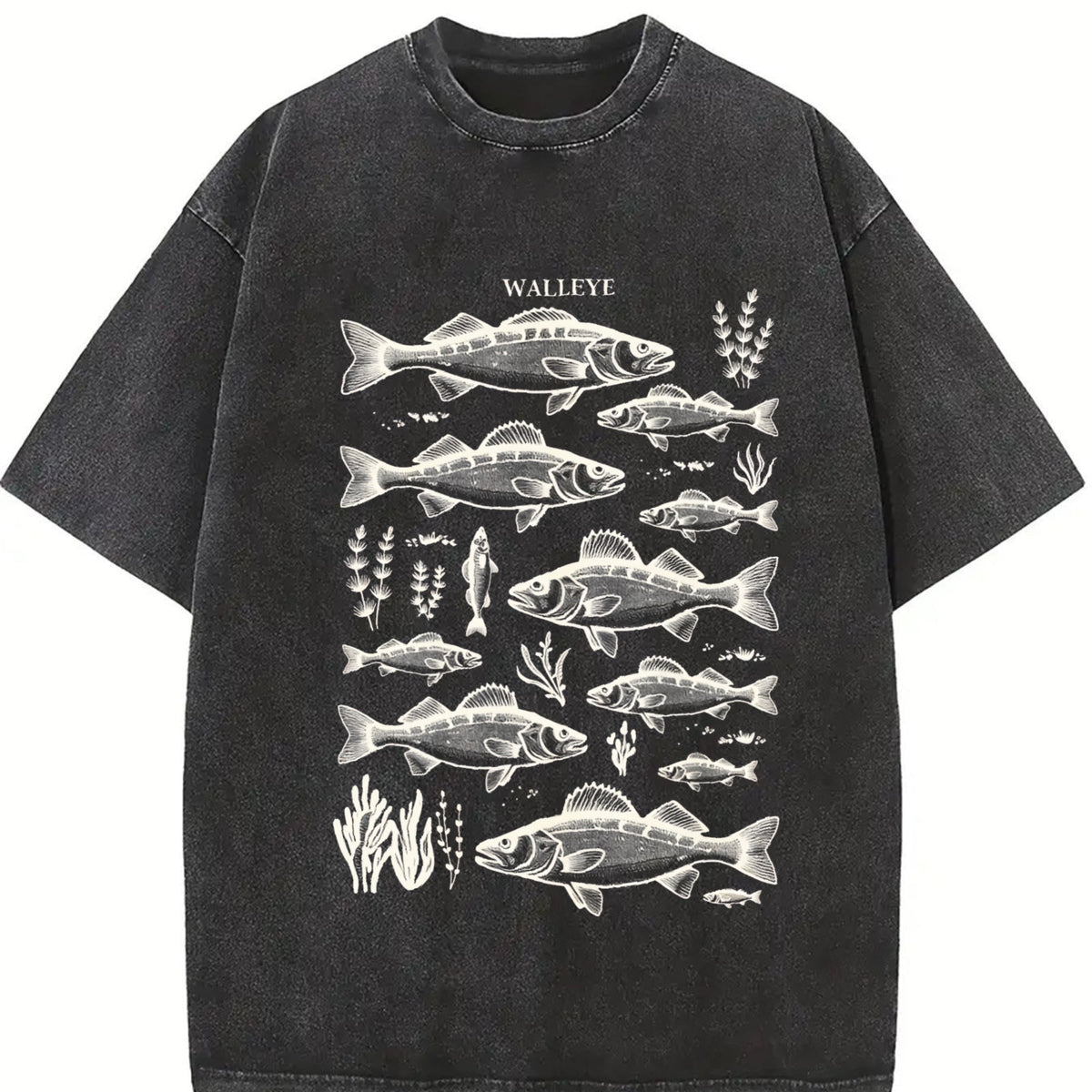Walleye Fishing 90s Vintage Washed T-Shirt product image 2