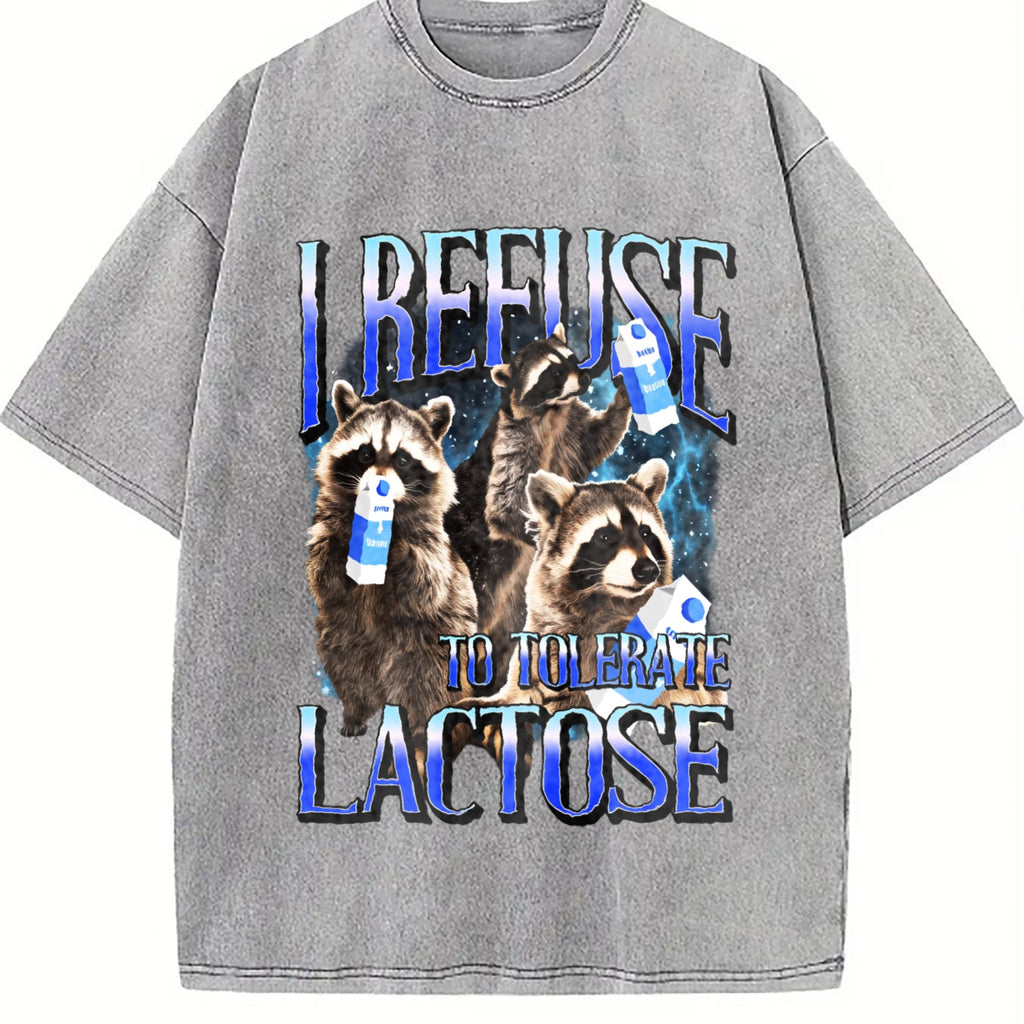 I Refuse To Tolerate Lactose Vintage Washed T-Shirt product image 5