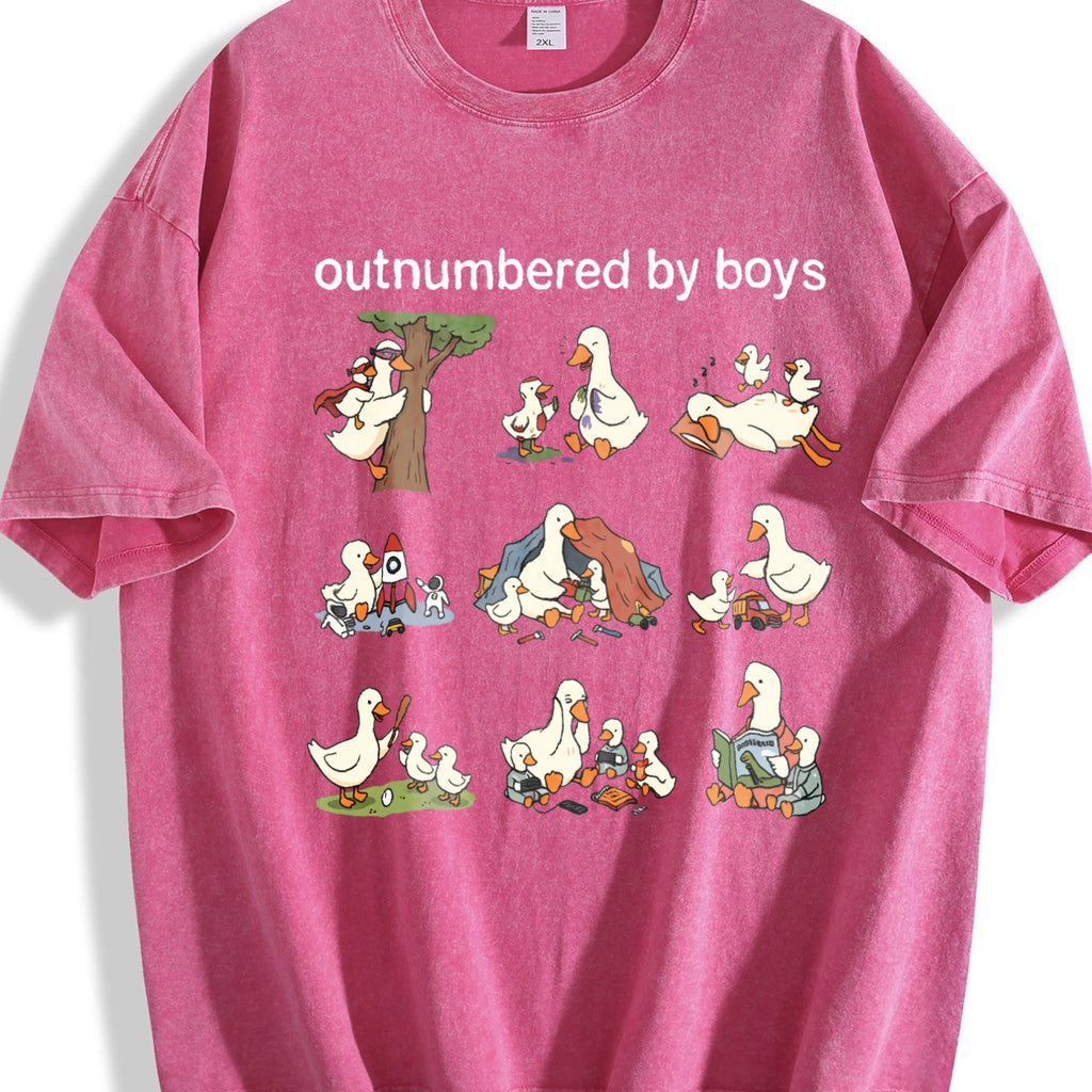 Outnumbered By Boys Goose Vintage Washed T-Shirt product image 5