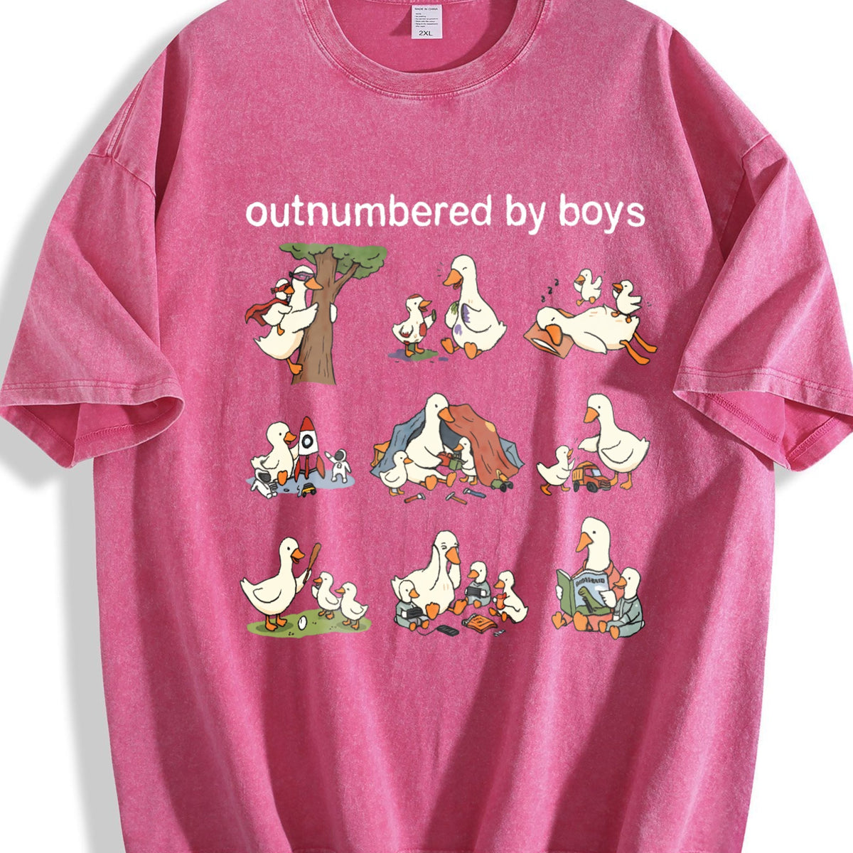 Outnumbered By Boys Goose Vintage Washed T-Shirt product image 5