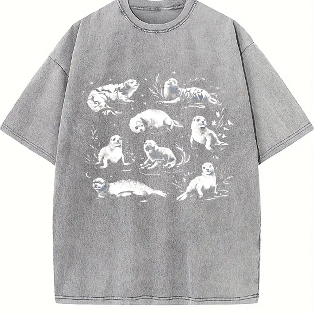 Coastal 90s Seals Vintage Washed T-Shirt product image 4