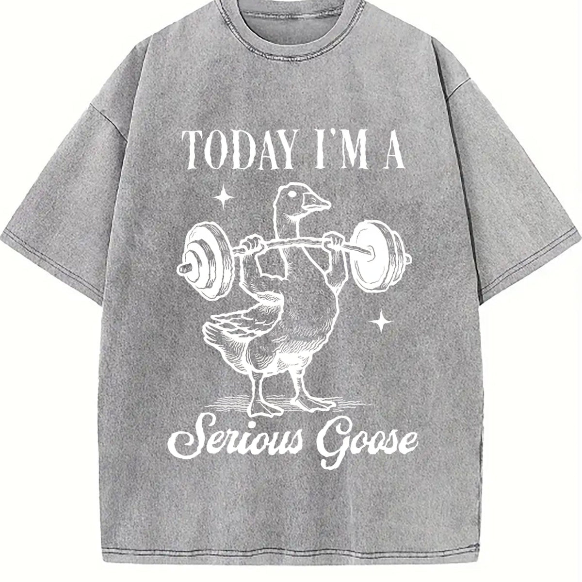 Today I Am Serious Goose Vintage Washed T-Shirt product image 4