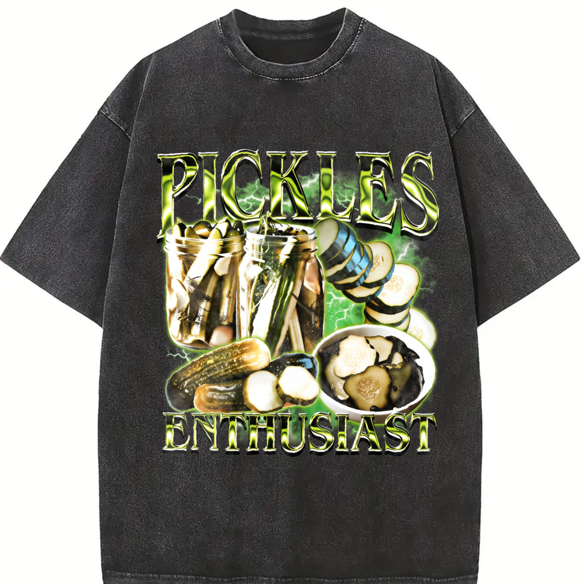 Pickle Enthusiast 90s Vintage Washed T-Shirt product image 2