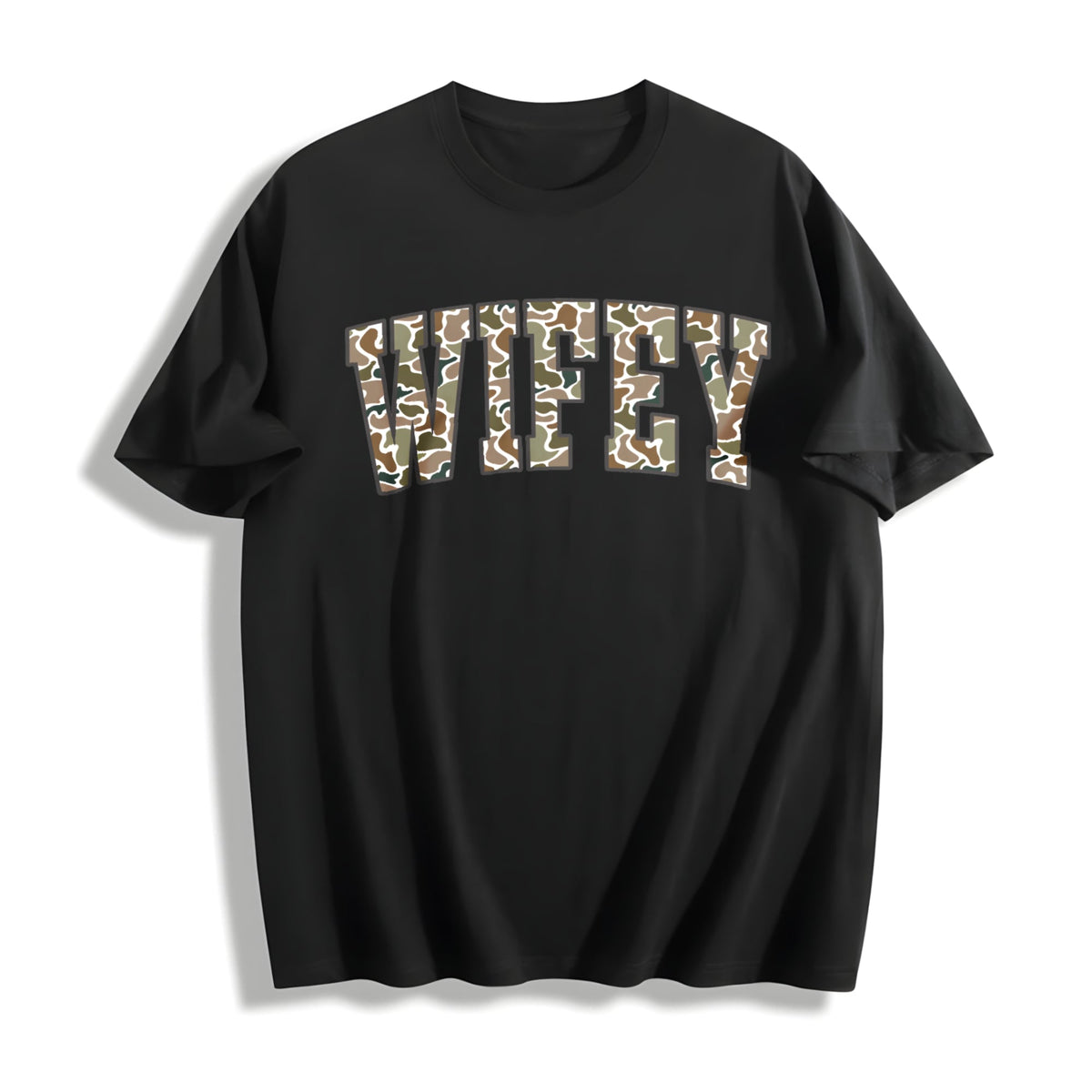 Camouflage Wifey Cotton T-Shirt product image 1