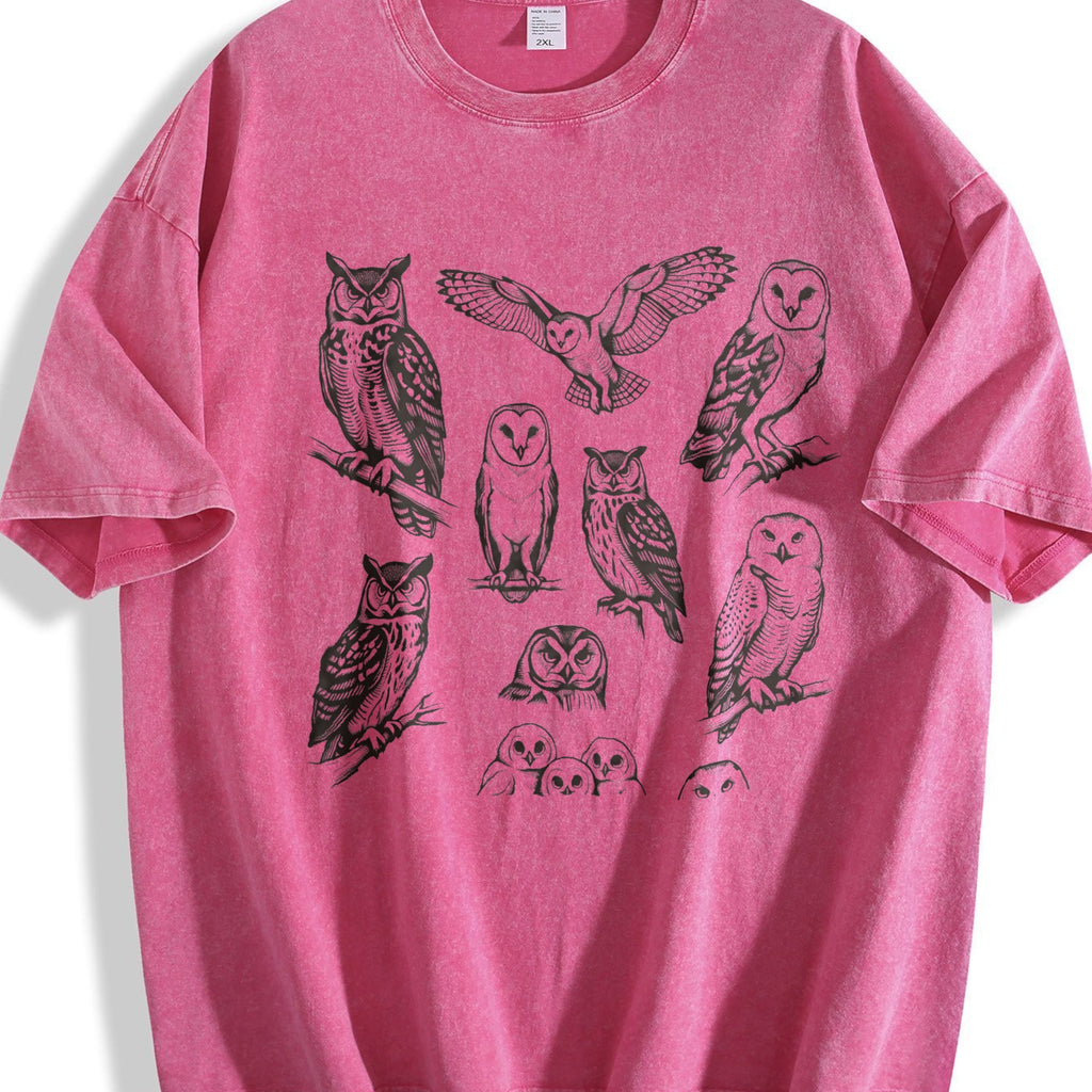 Owl 90s Tattoo Vintage Washed T-Shirt product image 7