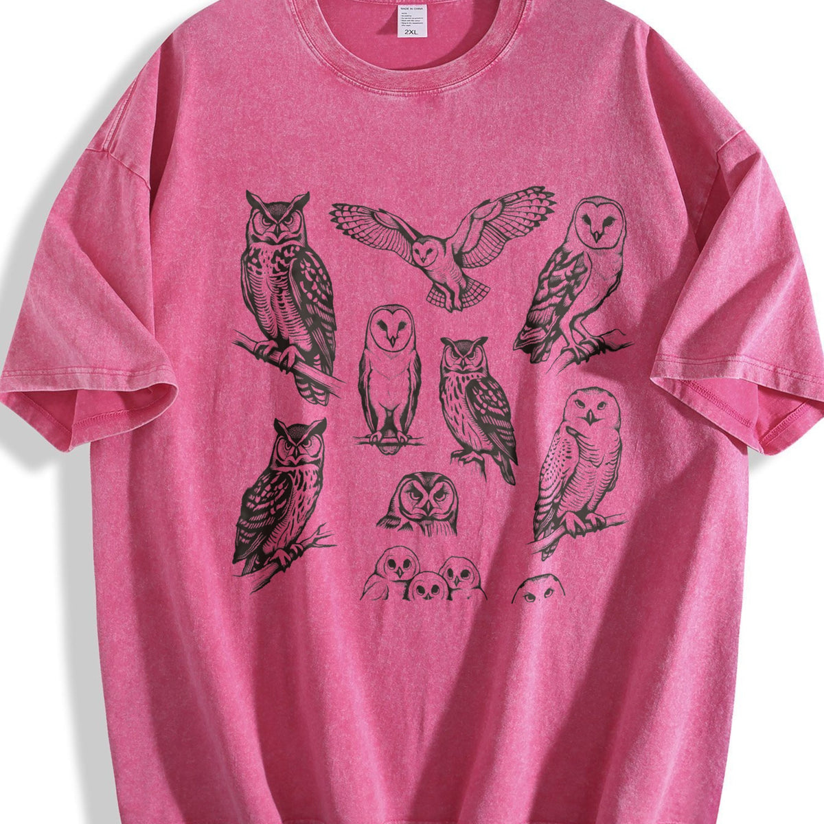Owl 90s Tattoo Vintage Washed T-Shirt product image 7