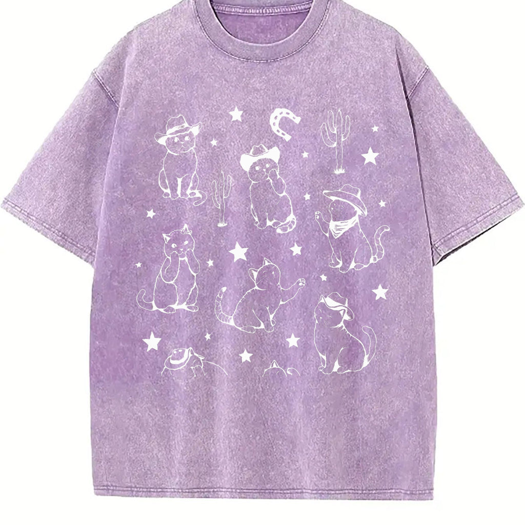 Cowboy Cats And Kittens Western Vintage Washed T-Shirt product image 6