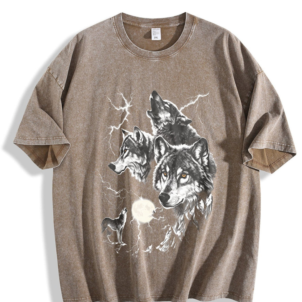 Wolf Lightning Classic 90s Vintage Washed T-Shirt product image 3