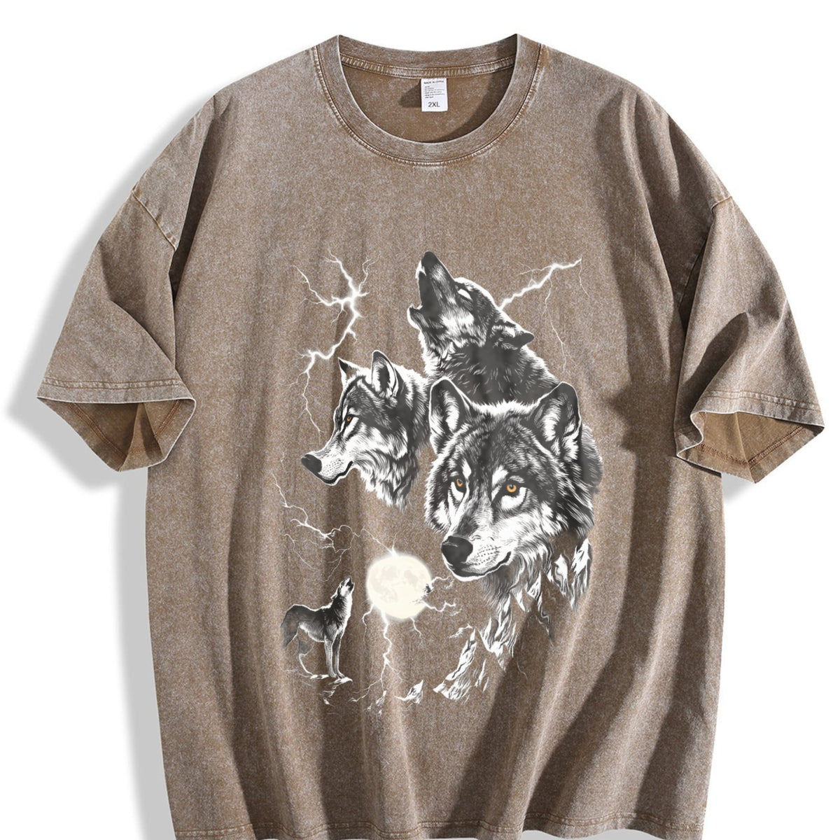 Wolf Lightning Classic 90s Vintage Washed T-Shirt product image 3