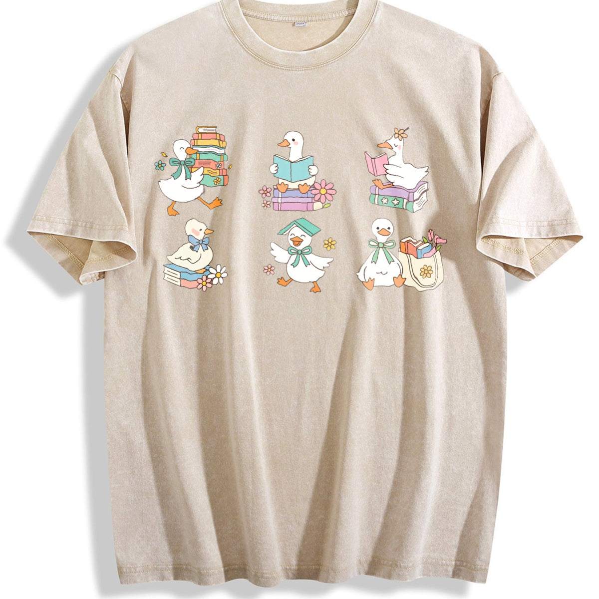 Silly Goose Reading Vintage Washed T-Shirt product image 1