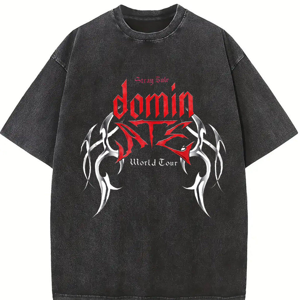 Red Tribal Lettering Vintage Washed T-Shirt product image 2