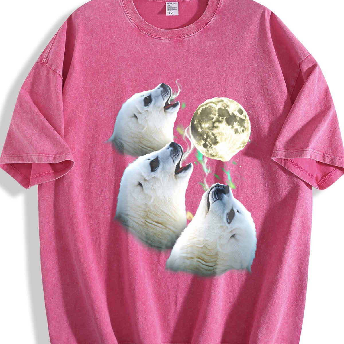 Baby Seal Moon Howling To 90s Vintage Washed T-Shirt product image 7