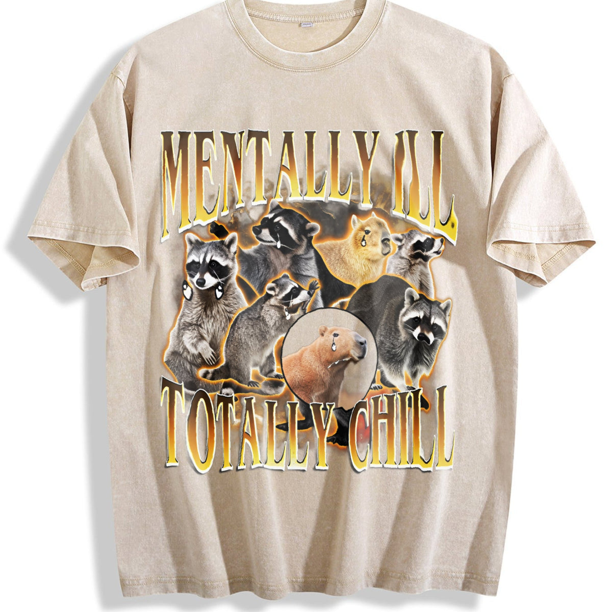 Mentally Ill Totally Chill Vintage Washed T-Shirt product image 1