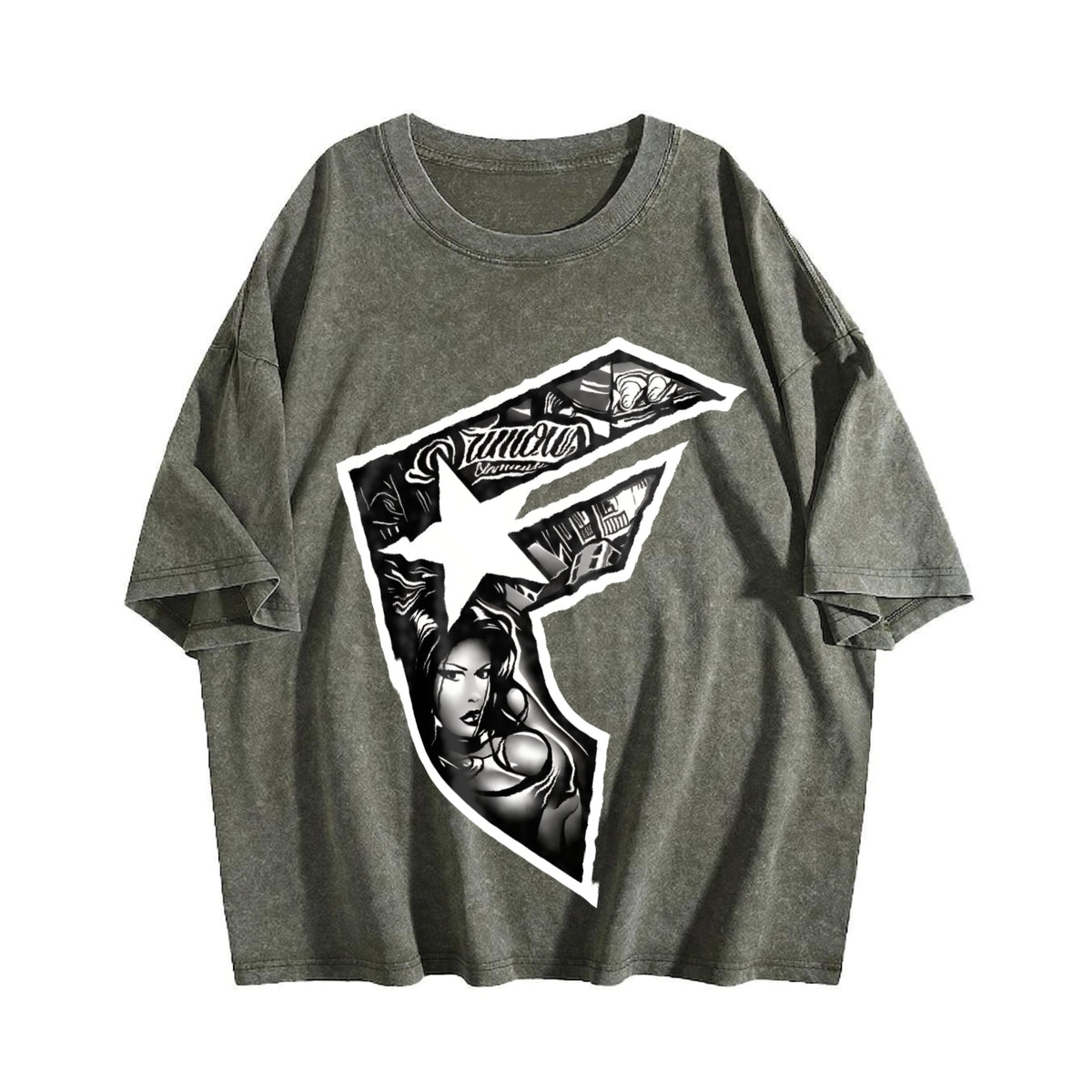 Bold Geometric Vintage Washed T-Shirt product image 4