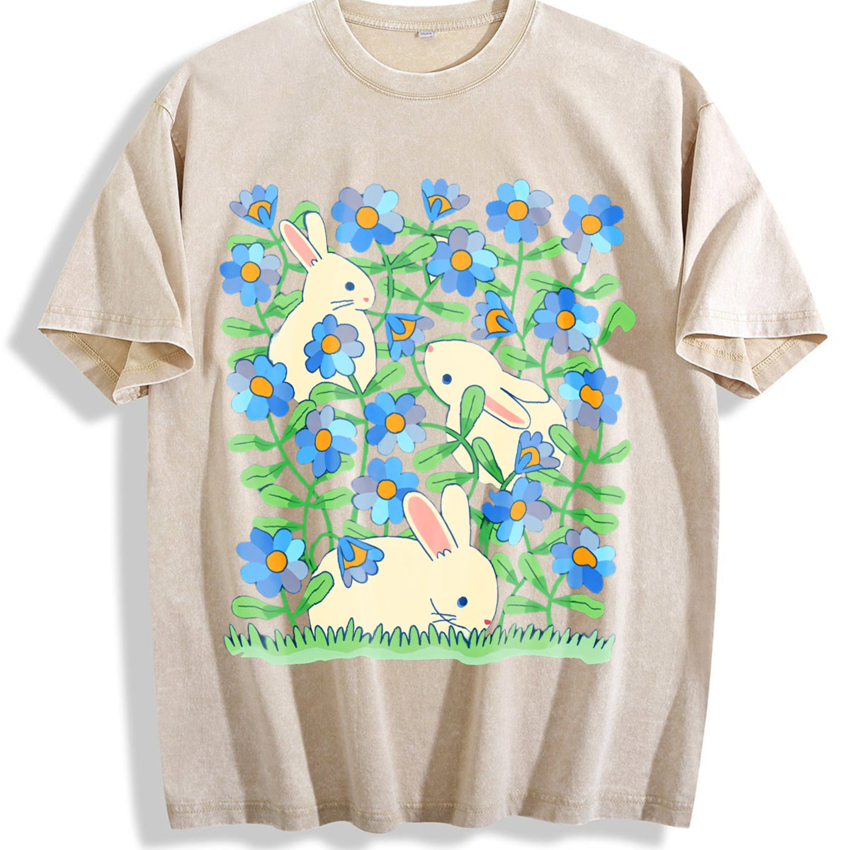 Rabbit Garden Adventure Group Vintage Washed T-Shirt product image 1