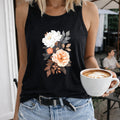 White and Peach Peony Bouquet Women's Tank Top