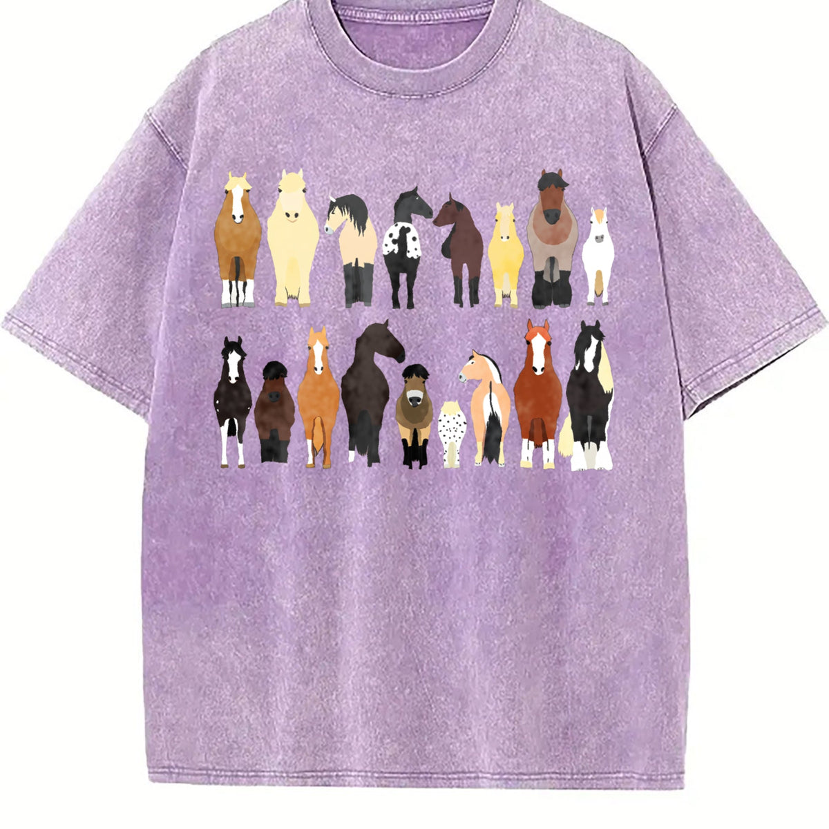 Animal Horse Herd Summer Vintage Washed T-Shirt product image 6
