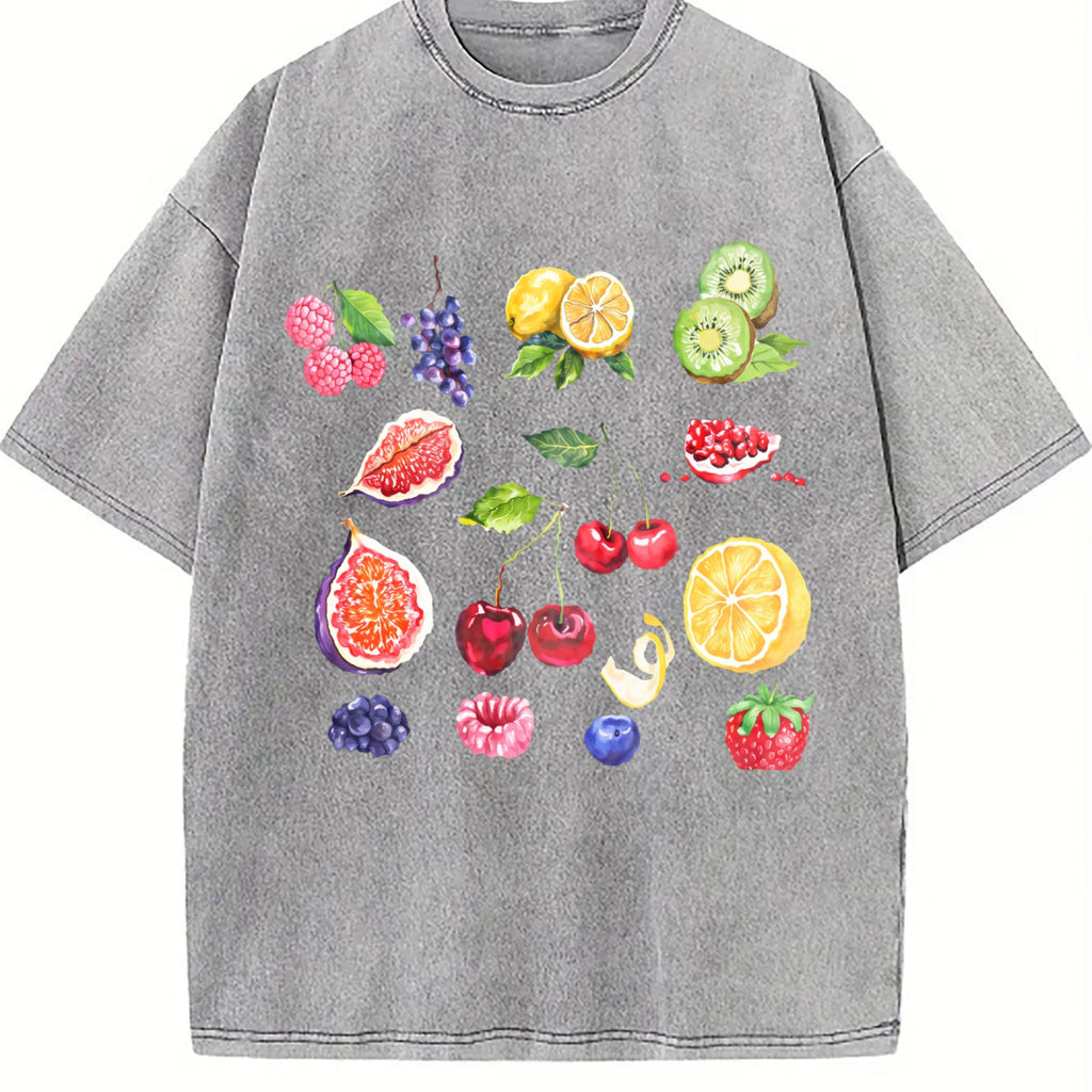 Fruits And Berries 90s Vintage Washed T-Shirt product image 5