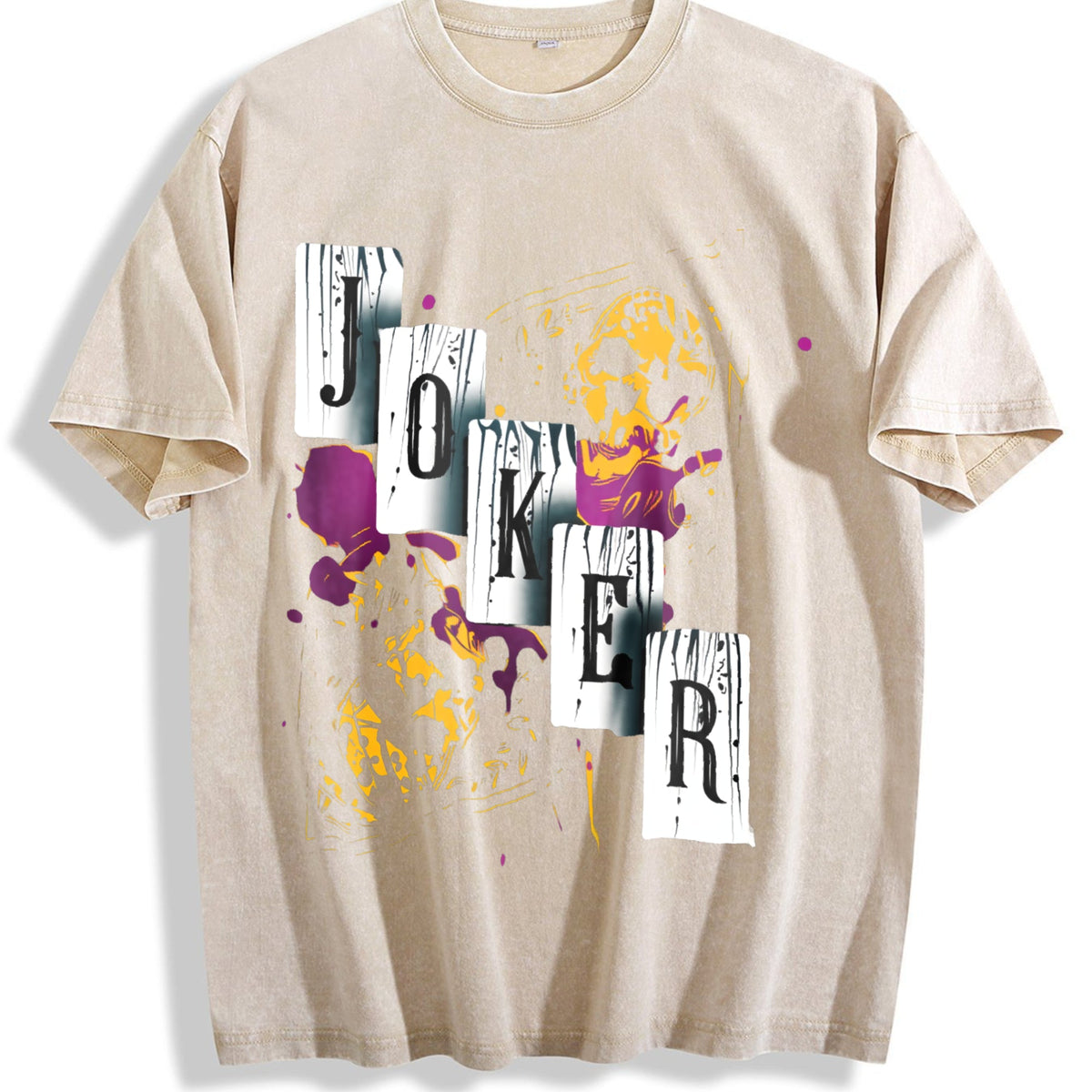 Joker Graffiti Collage Vintage Washed T-Shirt product image 1