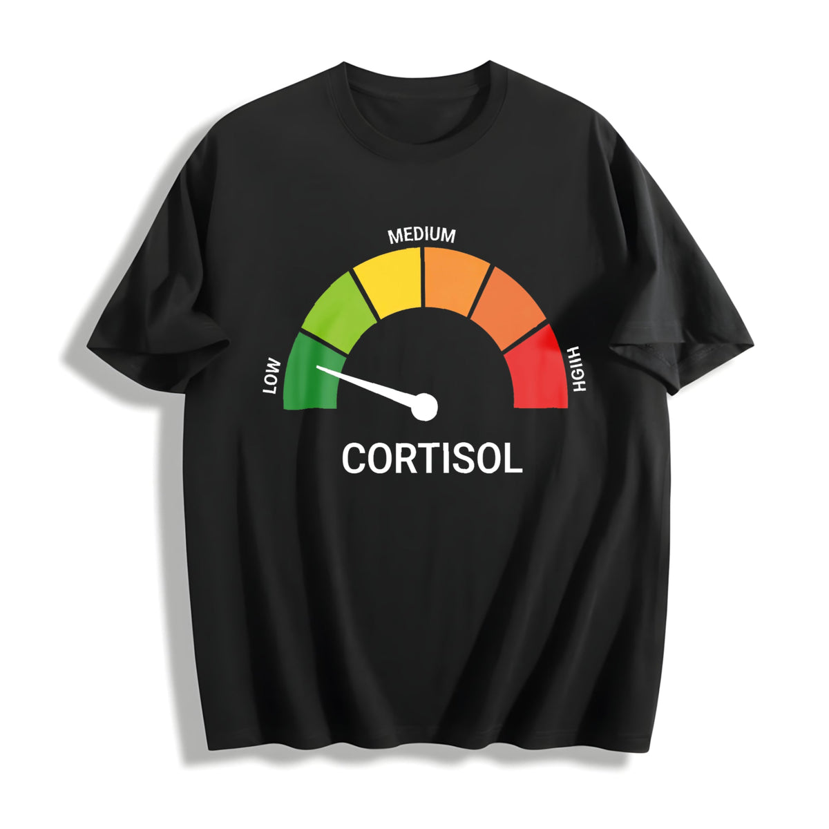 Low Cortisol Level Gauge Cotton T-Shirt product image 1