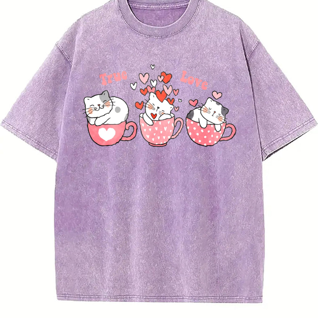 Cat Love True Vintage Washed T-Shirt product image 6