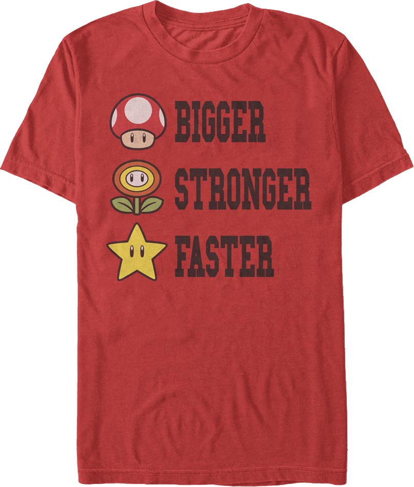 Bigger Stronger Faster Super Mario Bros. T-Shirt product image 1