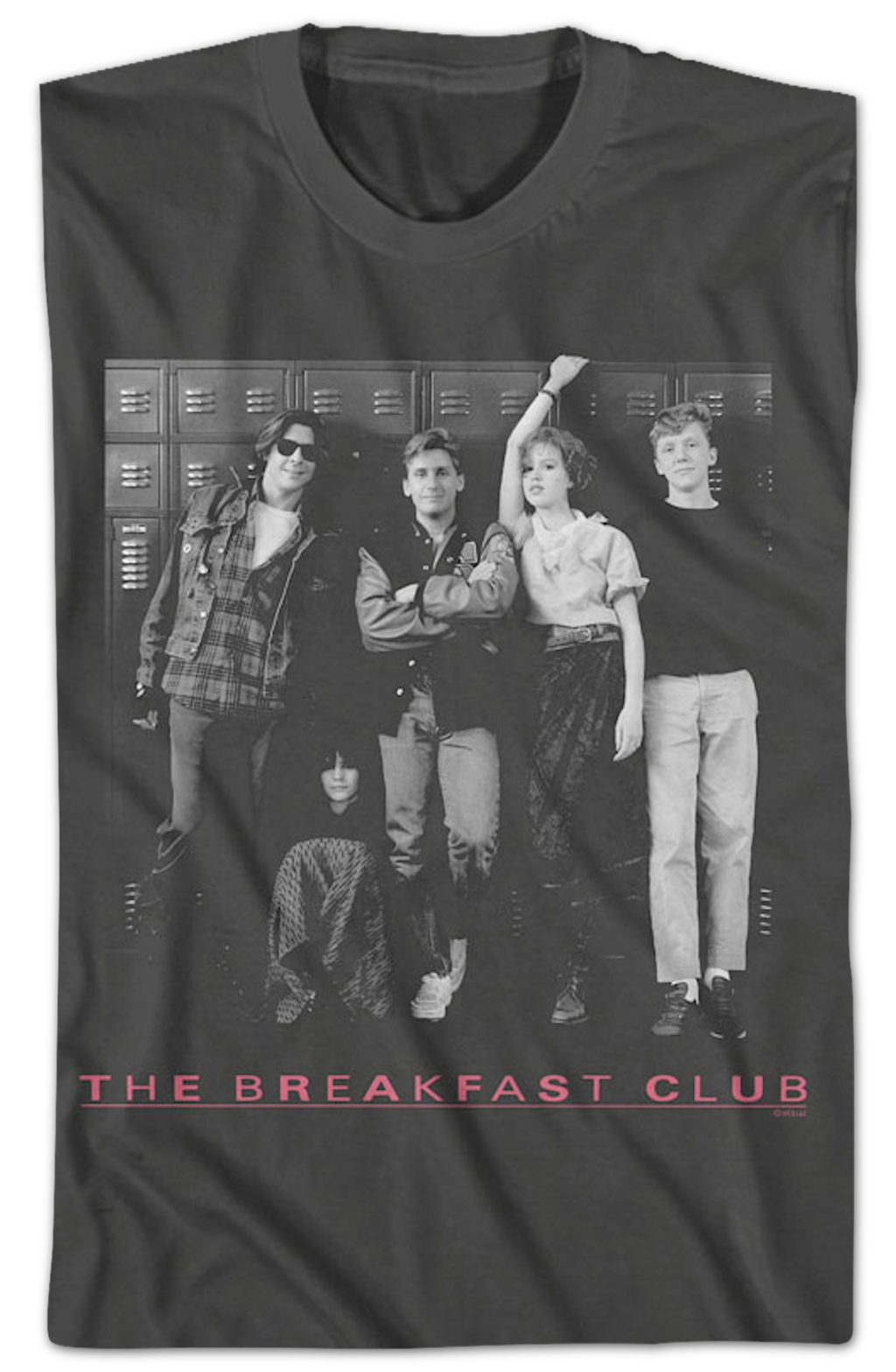 Black And White Locker Photo Breakfast Club T-Shirt product image 2