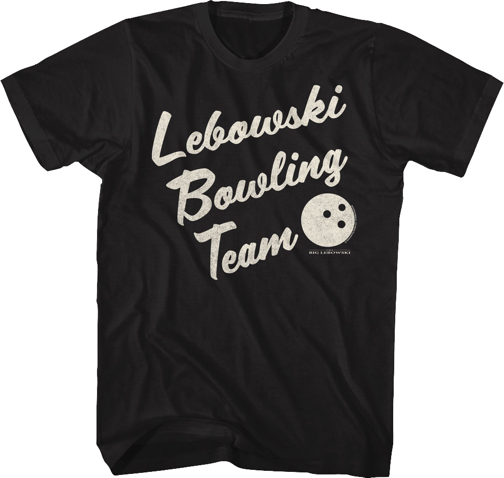 Black Lebowski Bowling Team T-Shirt product image 1