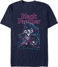 Black Panther Neon Outline Marvel Comics T-Shirt product image 1