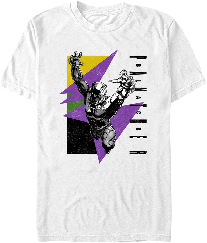 Black Panther Retro Shapes Marvel Comics T-Shirt product image 1