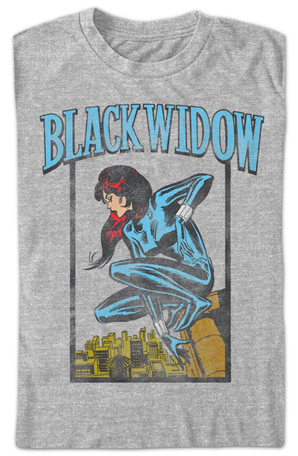 Black Widow Crouching Pose Marvel Comics T-Shirt product image 2