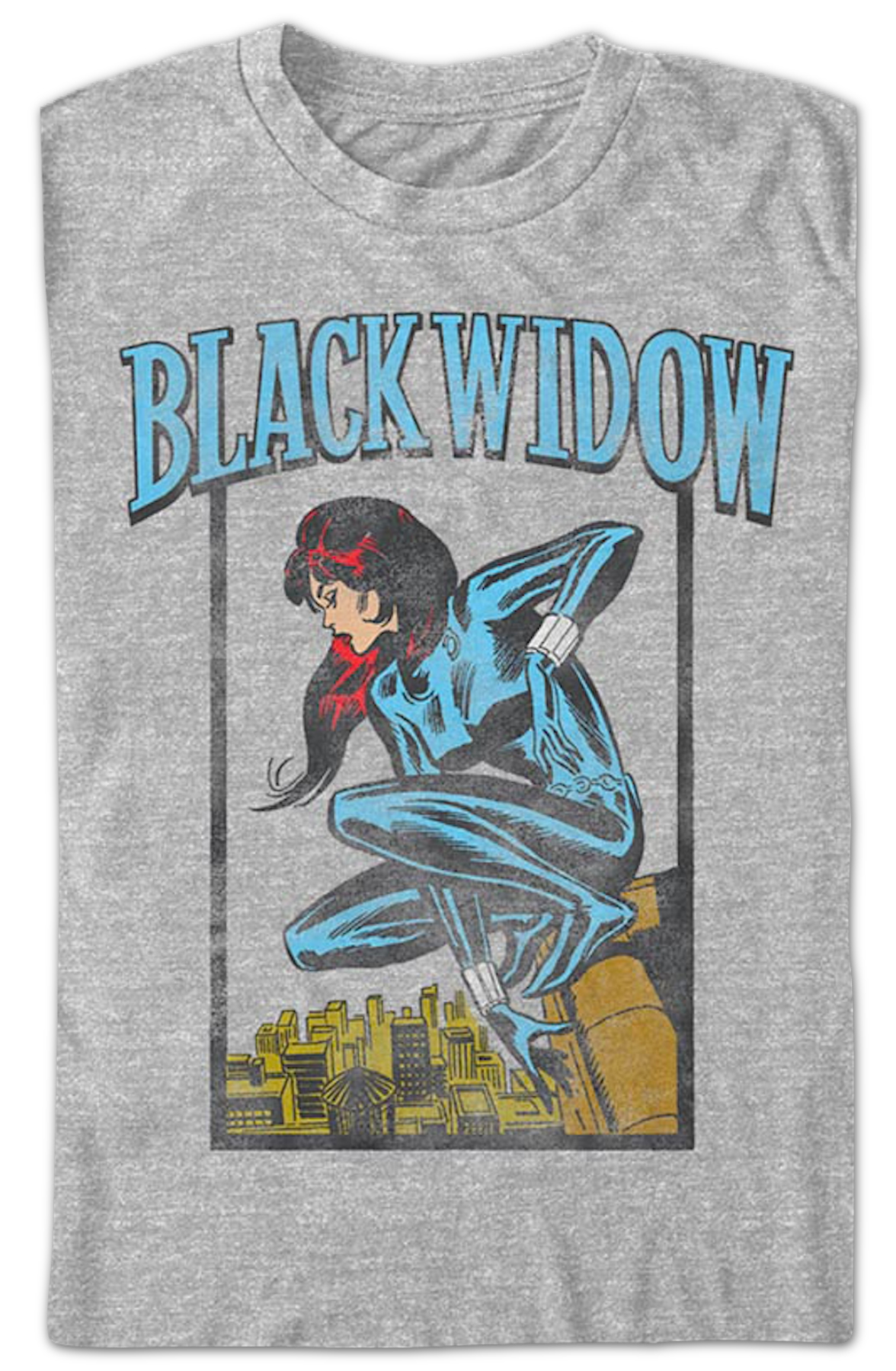Black Widow Crouching Pose Marvel Comics T-Shirt product image 2