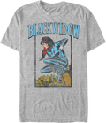 Black Widow Crouching Pose Marvel Comics T-Shirt product image 1