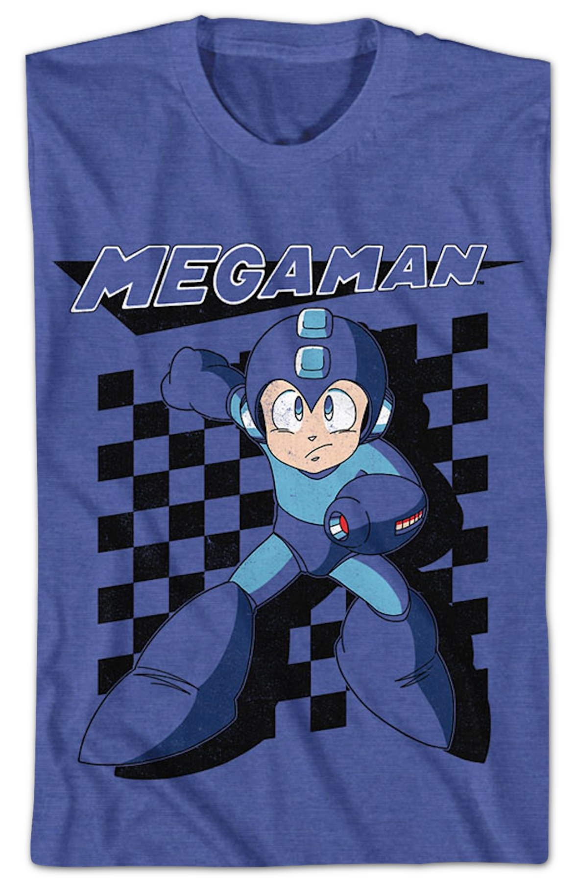 Blue Bomber Checkerboard Mega Man T-Shirt product image 2