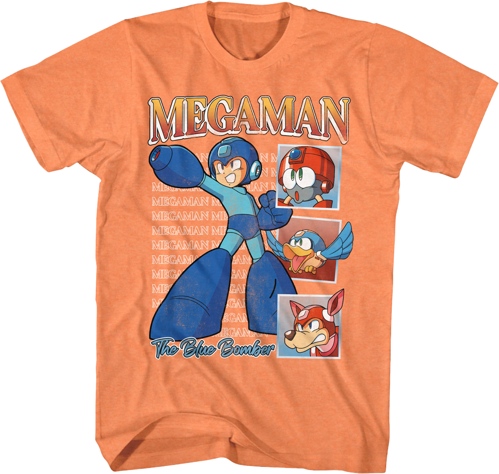 Blue Bomber Squares Mega Man T-Shirt product image 1